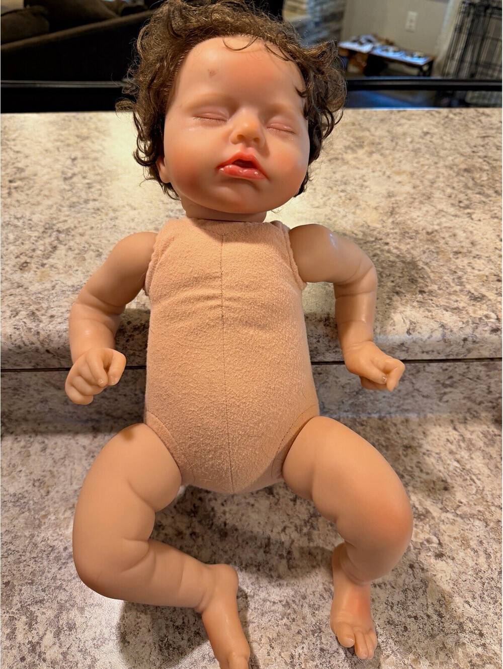 Roy by Ping Liu Realistic Reborn Baby Doll Brown Hair Sleeping Cloth Body 2024